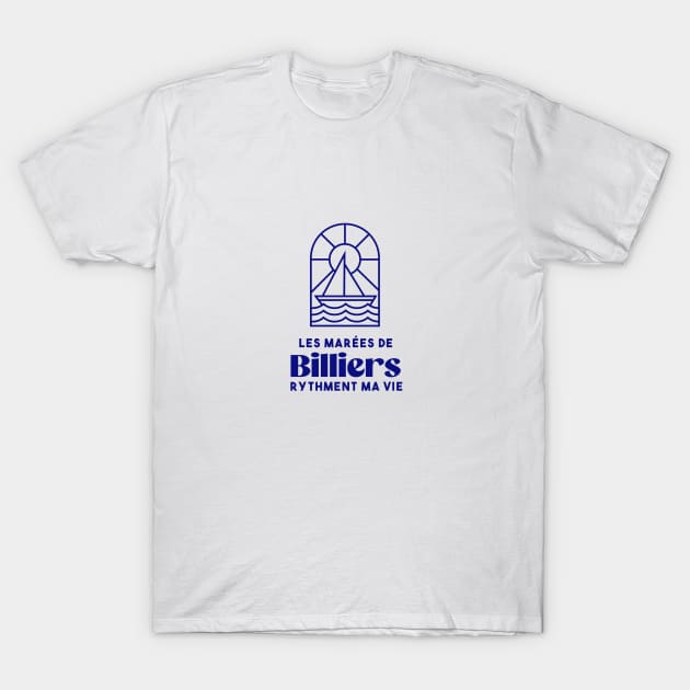 Billiers the tides punctuate my life - Brittany Morbihan 56 Sea Holidays Beach T-Shirt by Tanguy44